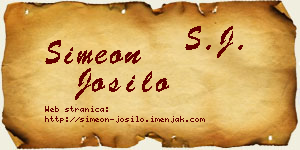 Simeon Jošilo vizit kartica